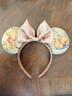 Disney Winnie the Pooh Satin Bow Ear mouse ears Headband